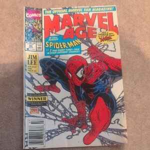 Marvel Age Comic with Red and Blue Spider-Man Cover